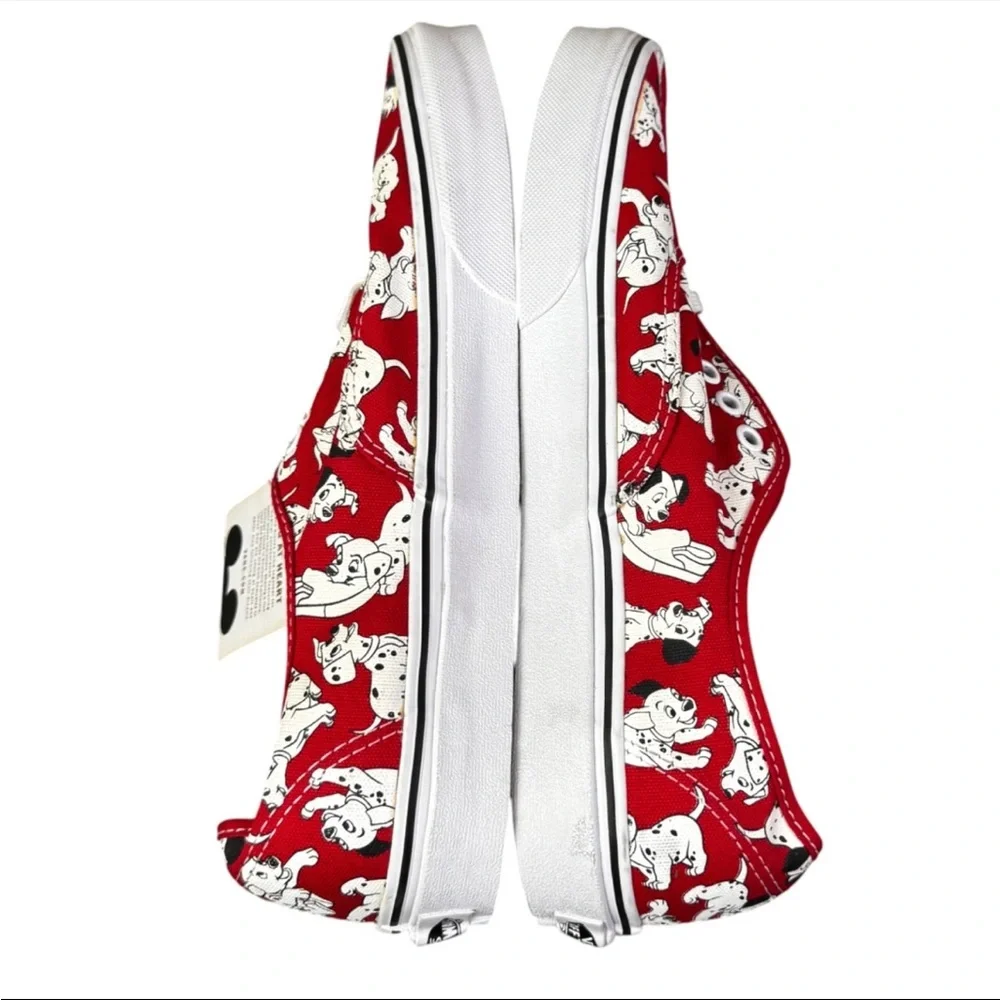 RARE Vans X Disney 101 Dalmations Sneakers White Red Men Size 10 Men New